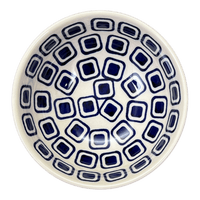 A picture of a Polish Pottery 6" Bowl (Navy Retro) | M089U-601A as shown at PolishPotteryOutlet.com/products/6-bowl-navy-retro-m089u-601a