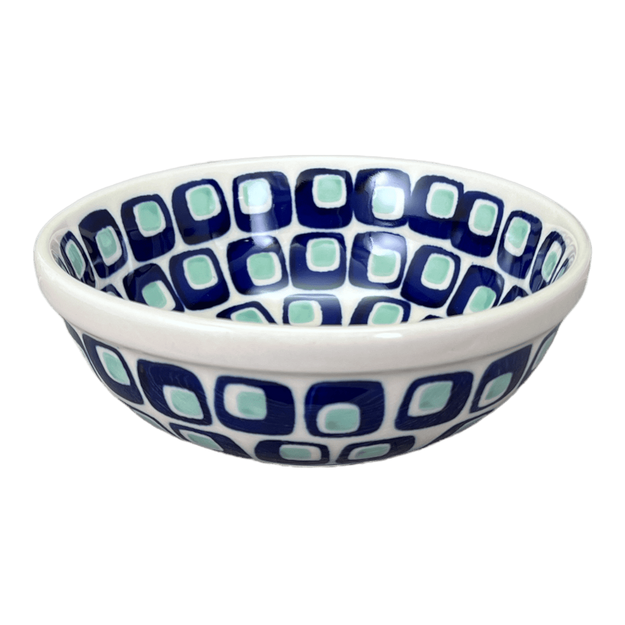 Bowl, Round, 6" in "Blue Retro" by Manufaktura | M089U-602A