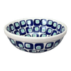 Polish Pottery 6" Bowl (Blue Retro) | M089U-602A at PolishPotteryOutlet.com