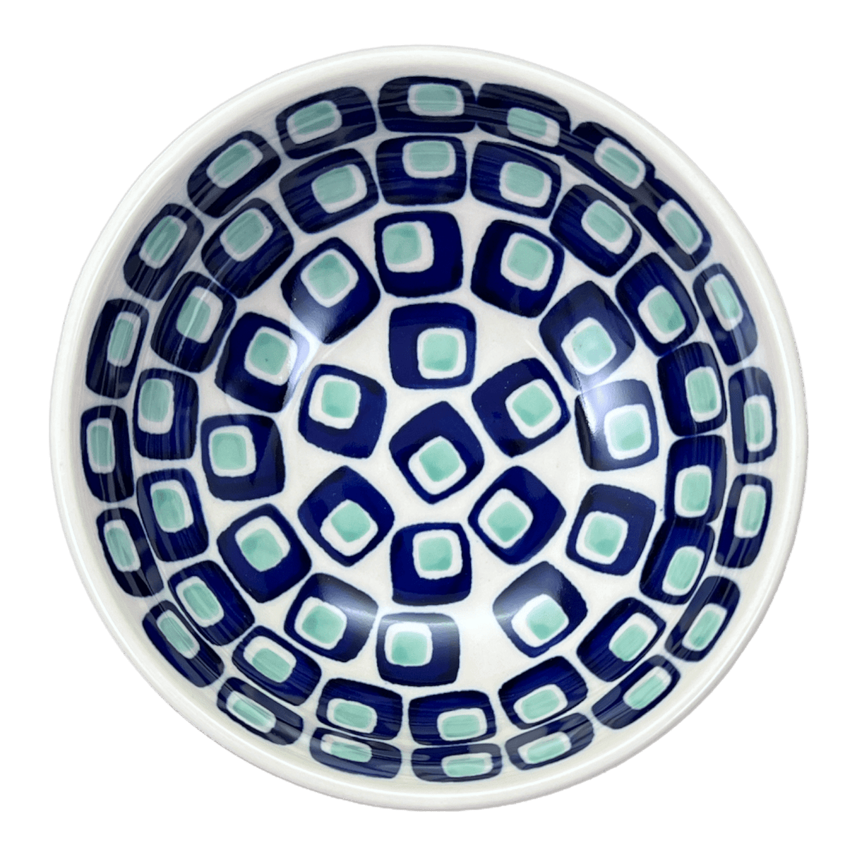 Bowl, Round, 6" in "Blue Retro" by Manufaktura | M089U-602A