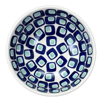 A picture of a Polish Pottery 6" Bowl (Blue Retro) | M089U-602A as shown at PolishPotteryOutlet.com/products/6-bowl-blue-retro-m089u-602a
