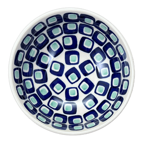 Polish Pottery 6" Bowl (Blue Retro) | M089U-602A Additional Image at PolishPotteryOutlet.com