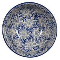 A picture of a Polish Pottery 6" Bowl (English Blue) | M089U-AS53 as shown at PolishPotteryOutlet.com/products/6-bowl-english-blue