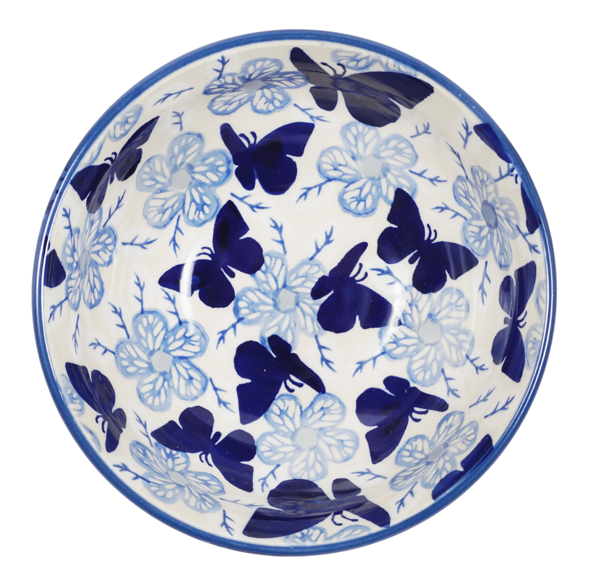 Bowl, Round, 6" in "Blue Butterfly" by Manufaktura | M089U-AS58