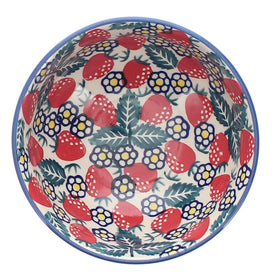 Polish Pottery 6" Bowl (Strawberry Fields) | M089U-AS59 Additional Image at PolishPotteryOutlet.com