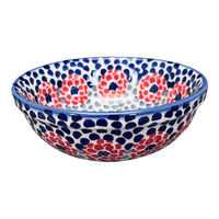 A picture of a Polish Pottery 6" Bowl (Falling Petals) | M089U-AS72 as shown at PolishPotteryOutlet.com/products/6-bowl-falling-petals-m089u-as72