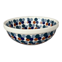 A picture of a Polish Pottery 6" Bowl (Fall Confetti) | M089U-BM01 as shown at PolishPotteryOutlet.com/products/6-bowl-berry-bunches-m089u-bm01