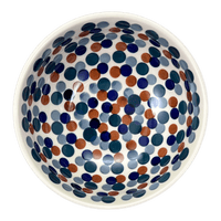 A picture of a Polish Pottery 6" Bowl (Fall Confetti) | M089U-BM01 as shown at PolishPotteryOutlet.com/products/6-bowl-berry-bunches-m089u-bm01