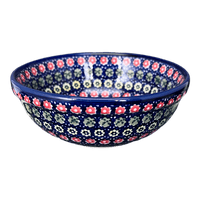 A picture of a Polish Pottery 6" Bowl (Rings of Flowers) | M089U-DH17 as shown at PolishPotteryOutlet.com/products/6-bowl-dh17-m089u-dh17