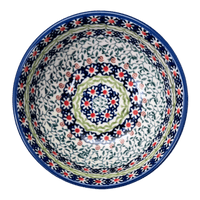 A picture of a Polish Pottery 6" Bowl (Daisy Rings) | M089U-GP13 as shown at PolishPotteryOutlet.com/products/6-bowl-daisy-rings-m089u-gp13