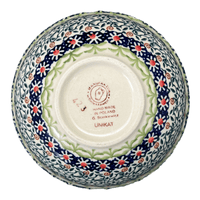 A picture of a Polish Pottery 6" Bowl (Daisy Rings) | M089U-GP13 as shown at PolishPotteryOutlet.com/products/6-bowl-daisy-rings-m089u-gp13