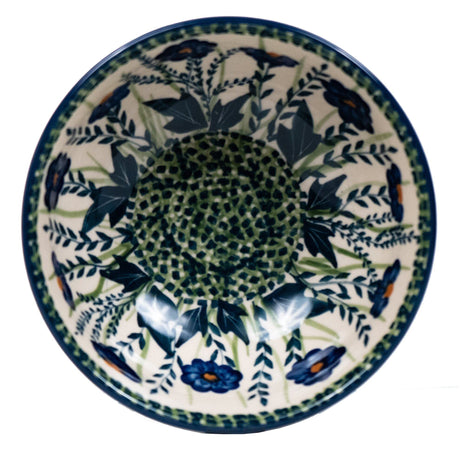 Bowl, Round, 6" in "Bouncing Blue Blossoms" by Manufaktura | M089U-IM03