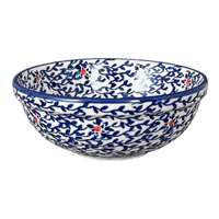A picture of a Polish Pottery 6" Bowl (Blue Canopy) | M089U-IS04 as shown at PolishPotteryOutlet.com/products/6-bowl-blue-canopy-m089u-is04