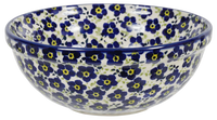 A picture of a Polish Pottery 6" Bowl (Floral Revival Blue) | M089U-MKOB as shown at PolishPotteryOutlet.com/products/6-bowls-floral-revival-blue
