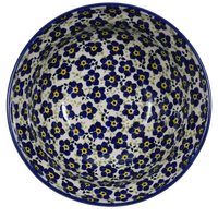 A picture of a Polish Pottery 6" Bowl (Floral Revival Blue) | M089U-MKOB as shown at PolishPotteryOutlet.com/products/6-bowls-floral-revival-blue