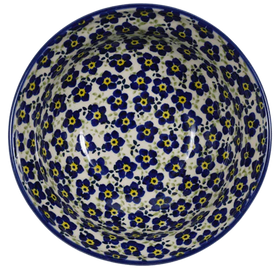 Polish Pottery 6" Bowl (Floral Revival Blue) | M089U-MKOB Additional Image at PolishPotteryOutlet.com