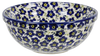 Polish Pottery 6" Bowl (Floral Revival Blue) | M089U-MKOB at PolishPotteryOutlet.com