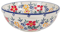A picture of a Polish Pottery 6" Bowl (Fresh Flowers) | M089U-MS02 as shown at PolishPotteryOutlet.com/products/6-bowls-fresh-flowers