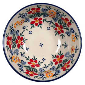 Polish Pottery 6" Bowl (Fresh Flowers) | M089U-MS02 Additional Image at PolishPotteryOutlet.com