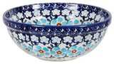 Bowl, Round, 6" in "Sky Blue Border" by Manufaktura | M089U-MS04