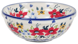 Bowl, Round, 6" in "Bold Red Blossoms" by Manufaktura | M089U-P217