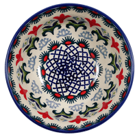 A picture of a Polish Pottery 6" Bowl (Scandinavian Scarlet) | M089U-P295 as shown at PolishPotteryOutlet.com/products/6-bowls-scandinavian-scarlet
