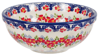 A picture of a Polish Pottery 6" Bowl (Ring Around the Rosie) | M089U-P321 as shown at PolishPotteryOutlet.com/products/6-bowls-ring-around-the-rosie