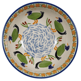 Polish Pottery 6" Bowl (Ducks in a Row) | M089U-P323 Additional Image at PolishPotteryOutlet.com