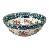 A picture of a Polish Pottery 6" Bowl (Evergreen Bells) | M089U-PZDG as shown at PolishPotteryOutlet.com/products/6-bowl-evergreen-bells-m089u-pzdg