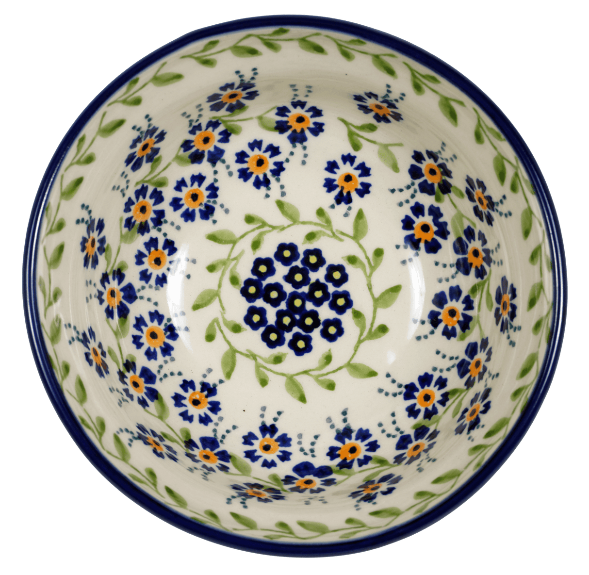 Bowl, Round, 6" in "Blue Clematis" by Manufaktura | M089U-VB03