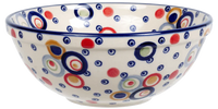 A picture of a Polish Pottery 6.75" Bowl (Bubble Machine) | M090M-AS38 as shown at PolishPotteryOutlet.com/products/675-bowls-bubble-machine