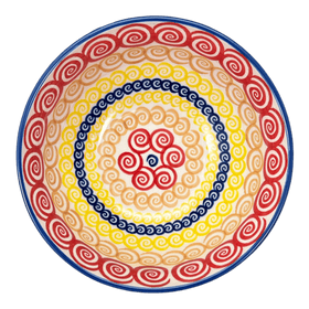 Polish Pottery 6.75" Bowl (Psychedelic Swirl) | M090M-CMZK Additional Image at PolishPotteryOutlet.com