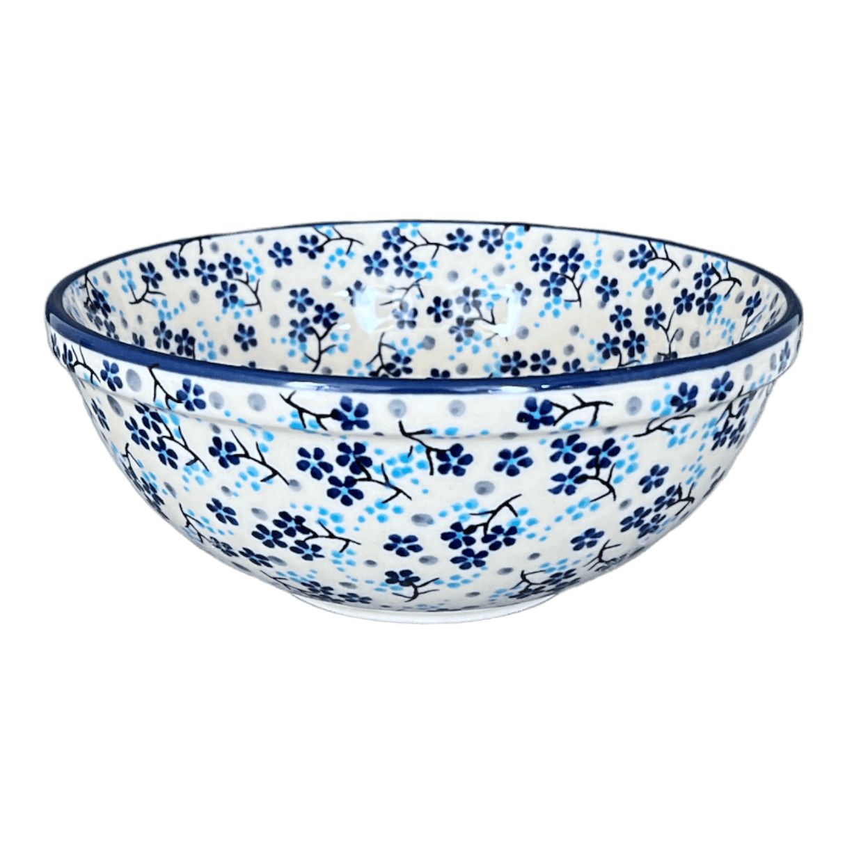 Bowl, Round, 6.75" in "Scattered Blues" by Manufaktura | M090S-AS45