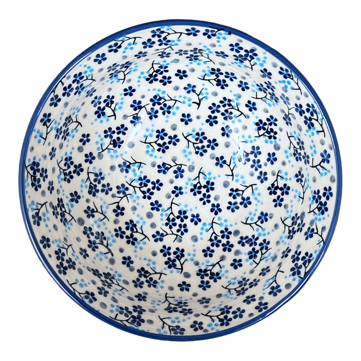 Bowl, Round, 6.75" in "Scattered Blues" by Manufaktura | M090S-AS45