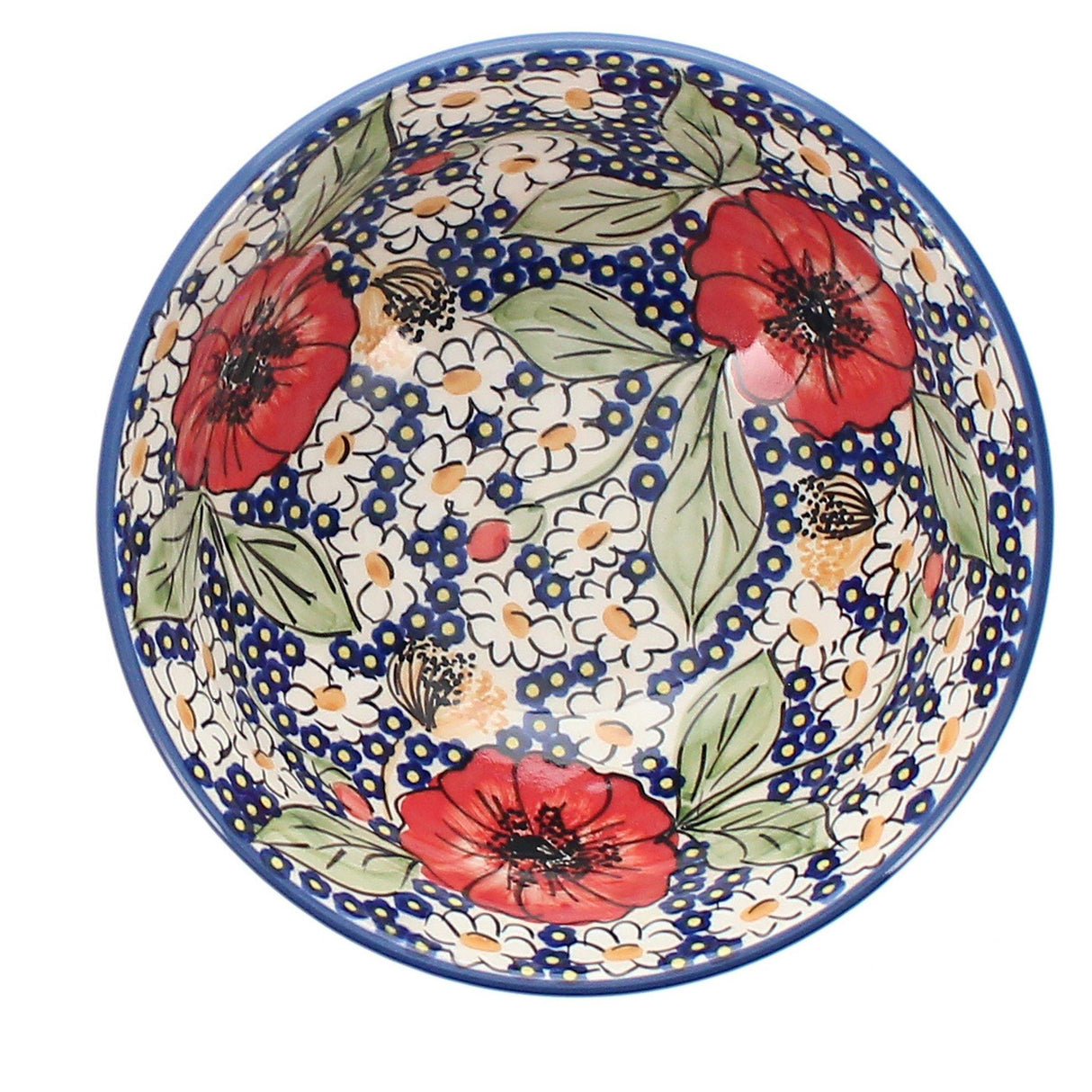 Bowl, Round, 6.75" in "Poppies & Posies" by Manufaktura | M090S-IM02