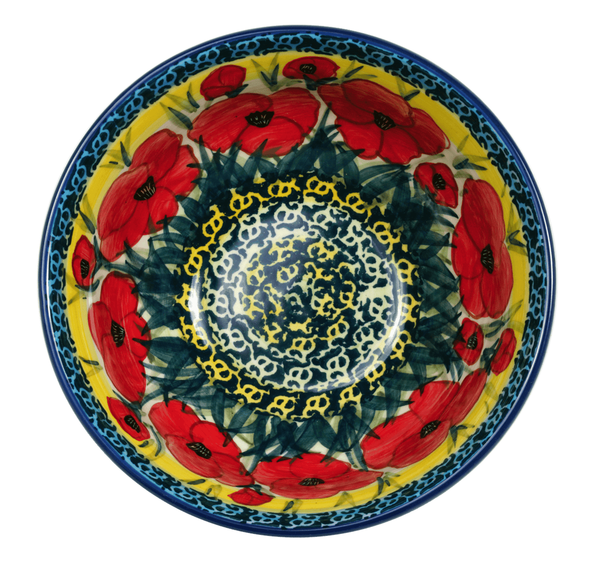 Bowl, Round, 6.75" in "Poppies in Bloom" by Manufaktura | M090S-JZ34
