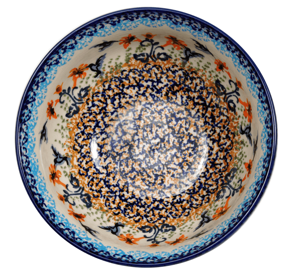 Bowl, Round, 6.75" in "Hummingbird Harvest" by Manufaktura | M090S-JZ35
