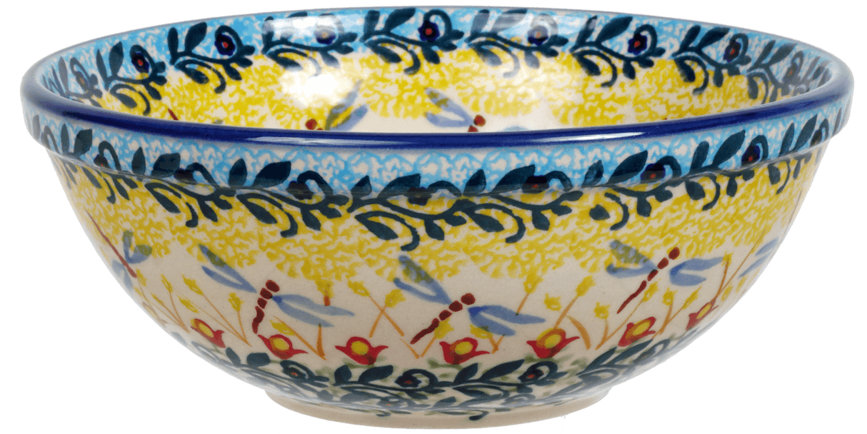 Bowl, Round, 6.75" in "Dragonfly Delight" by Manufaktura | M090S-JZ36