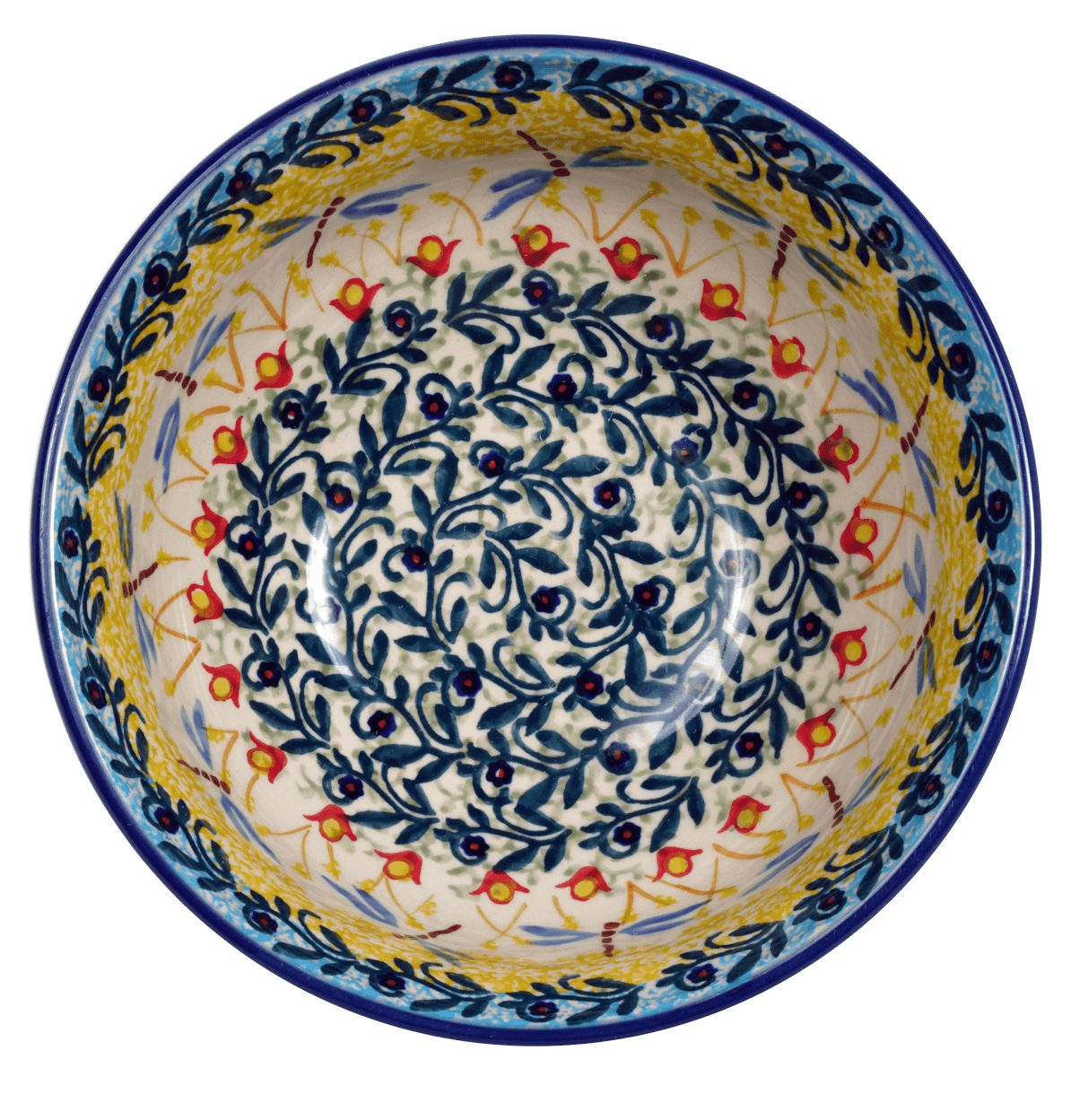 Bowl, Round, 6.75" in "Dragonfly Delight" by Manufaktura | M090S-JZ36