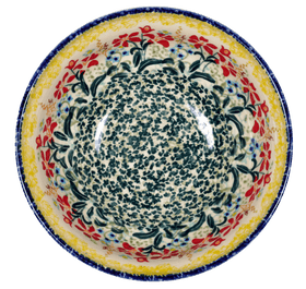 Polish Pottery 6.75" Bowl (Sunshine Blossoms) | M090S-JZ37 Additional Image at PolishPotteryOutlet.com