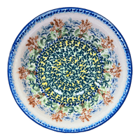 A picture of a Polish Pottery 6.75" Bowl (Pastel Garden) | M090S-JZ38 as shown at PolishPotteryOutlet.com/products/6-75-bowl-pastel-garden-m090s-jz38
