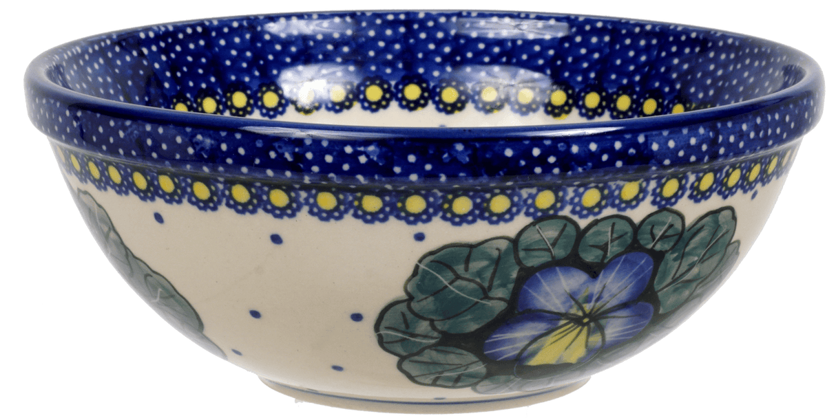 Bowl, Round, 6.75" in "Pansies" by Manufaktura | M090S-JZB