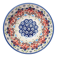 A picture of a Polish Pottery 6.75" Bowl (Stellar Celebration) | M090S-P309 as shown at PolishPotteryOutlet.com/products/6-75-bowl-stellar-celebration-m090s-p309