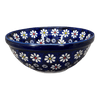 Polish Pottery 6.75" Bowl (Midnight Daisies) | M090S-S002 at PolishPotteryOutlet.com