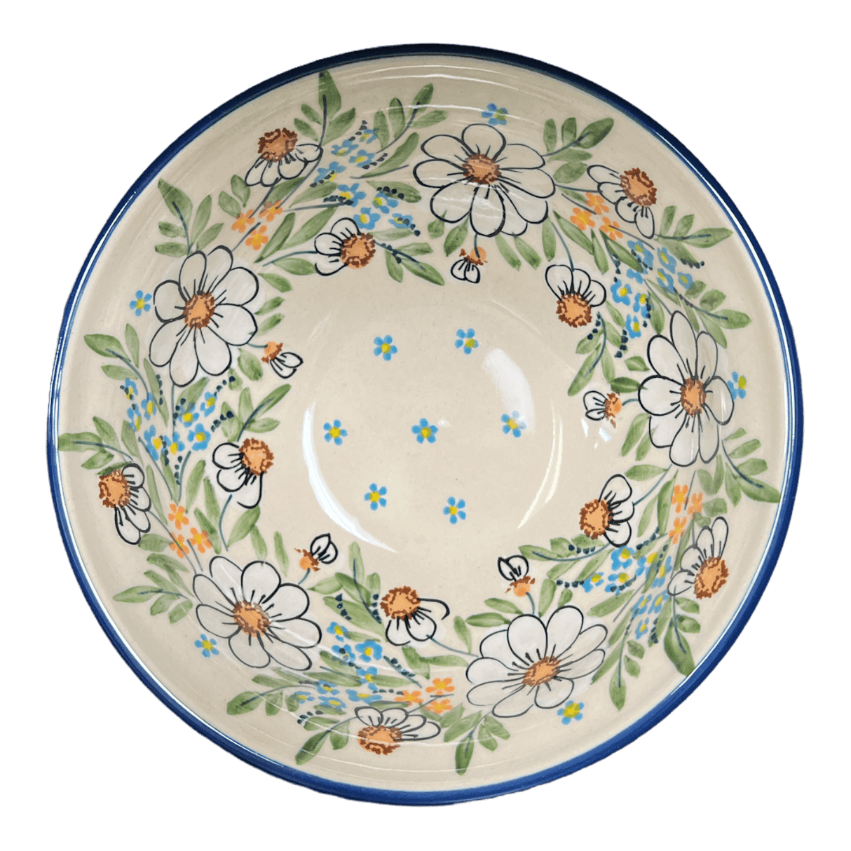 Bowl, Round, 6.75" in "Daisy Bouquet" by Manufaktura | M090S-TAB3