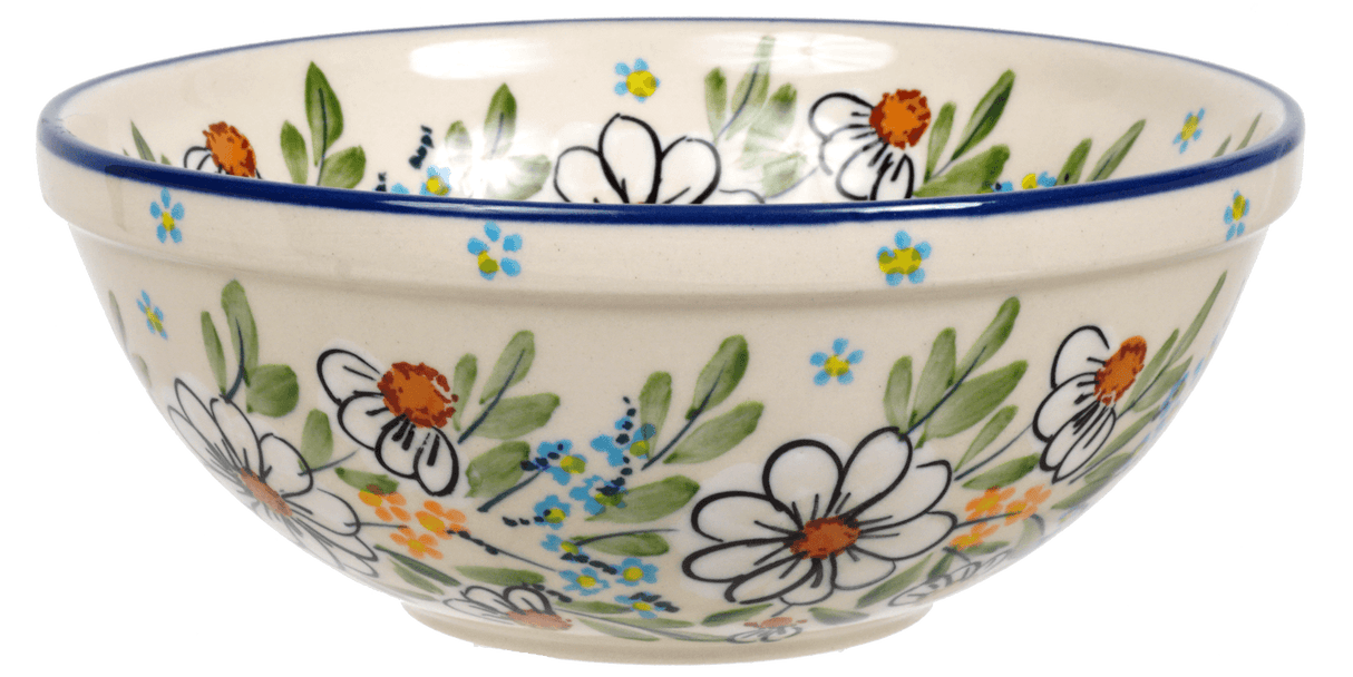 Bowl, Round, 6.75" in "Daisy Bouquet" by Manufaktura | M090S-TAB3