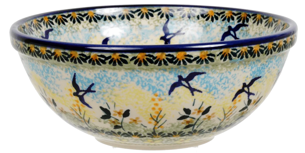 Bowl, Round, 6.75" in "Soaring Swallows" by Manufaktura | M090S-WK57