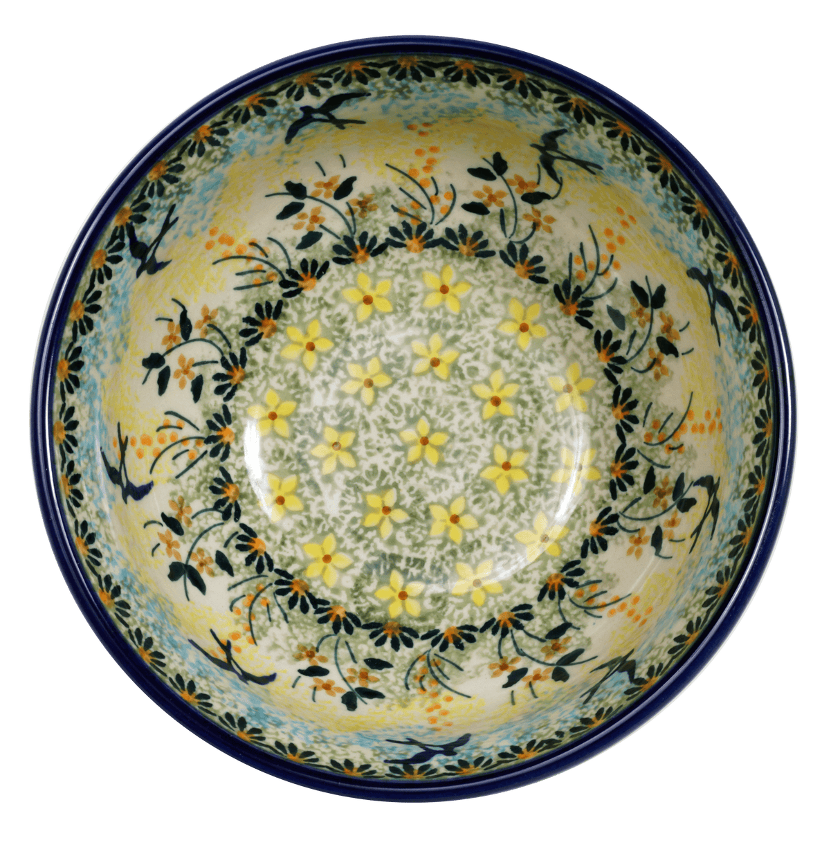 Bowl, Round, 6.75" in "Soaring Swallows" by Manufaktura | M090S-WK57