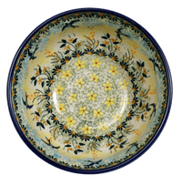 A picture of a Polish Pottery 6.75" Bowl (Soaring Swallows) | M090S-WK57 as shown at PolishPotteryOutlet.com/products/675-bowls-soaring-swallows