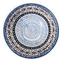 A picture of a Polish Pottery 6.75" Bowl (Lilac Fields) | M090S-WK75 as shown at PolishPotteryOutlet.com/products/6-75-bowl-lilac-fields-m090s-wk75
